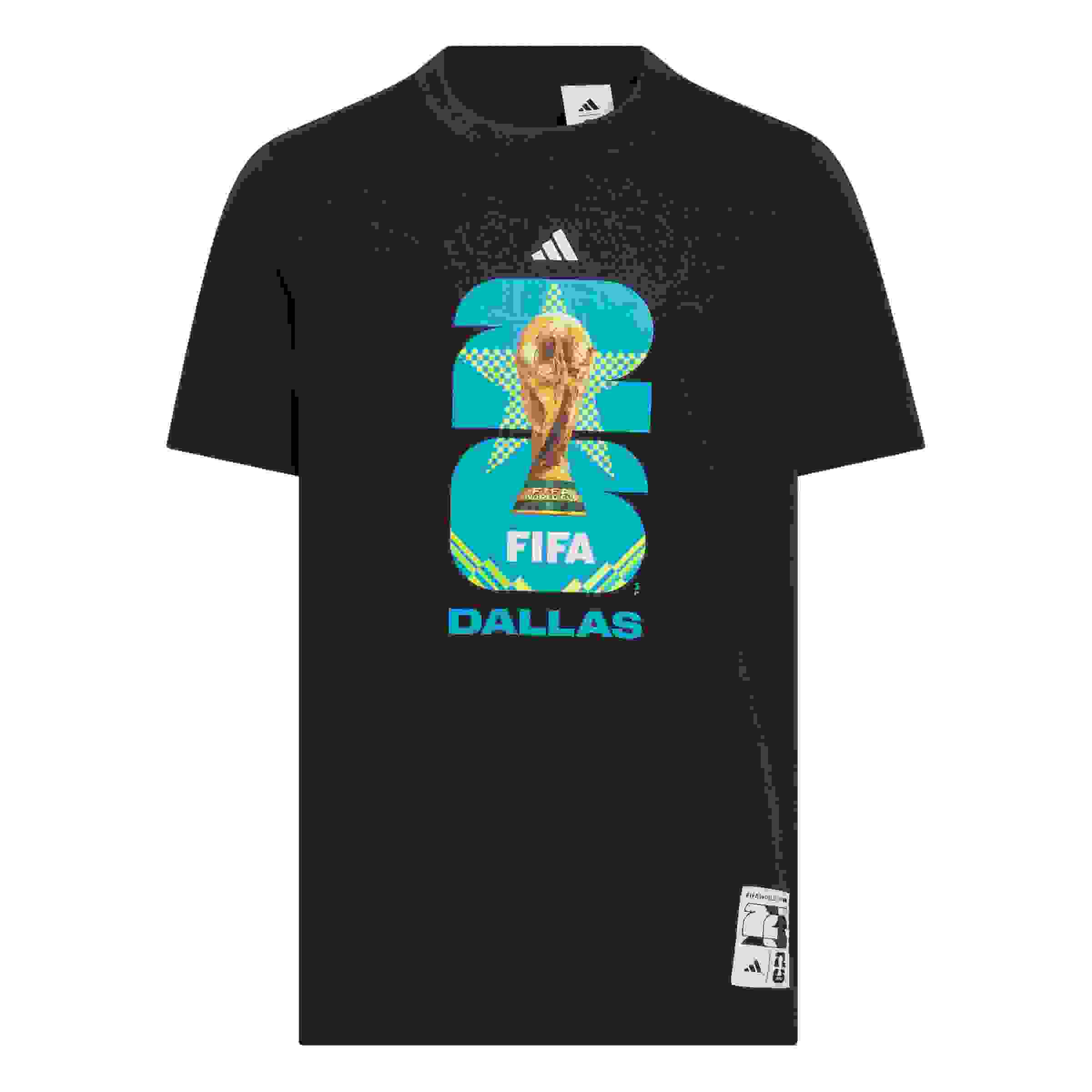 adidas FIFA World Cup 26 Host City Dallas Big Kids' Black Graphic T-Shirt